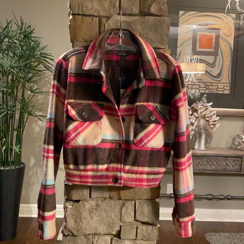 NWT Darling Wild Fable Plaid Cropped Jacket Size S